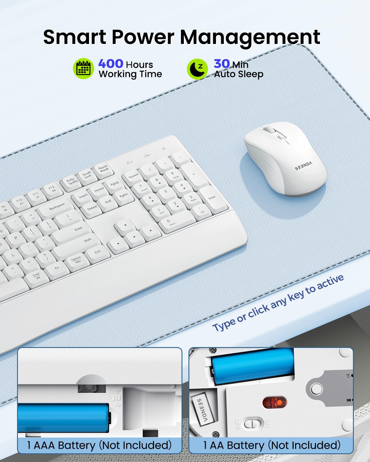 Seenda SyncPro: Ergonomic Bluetooth Keyboard & Mouse