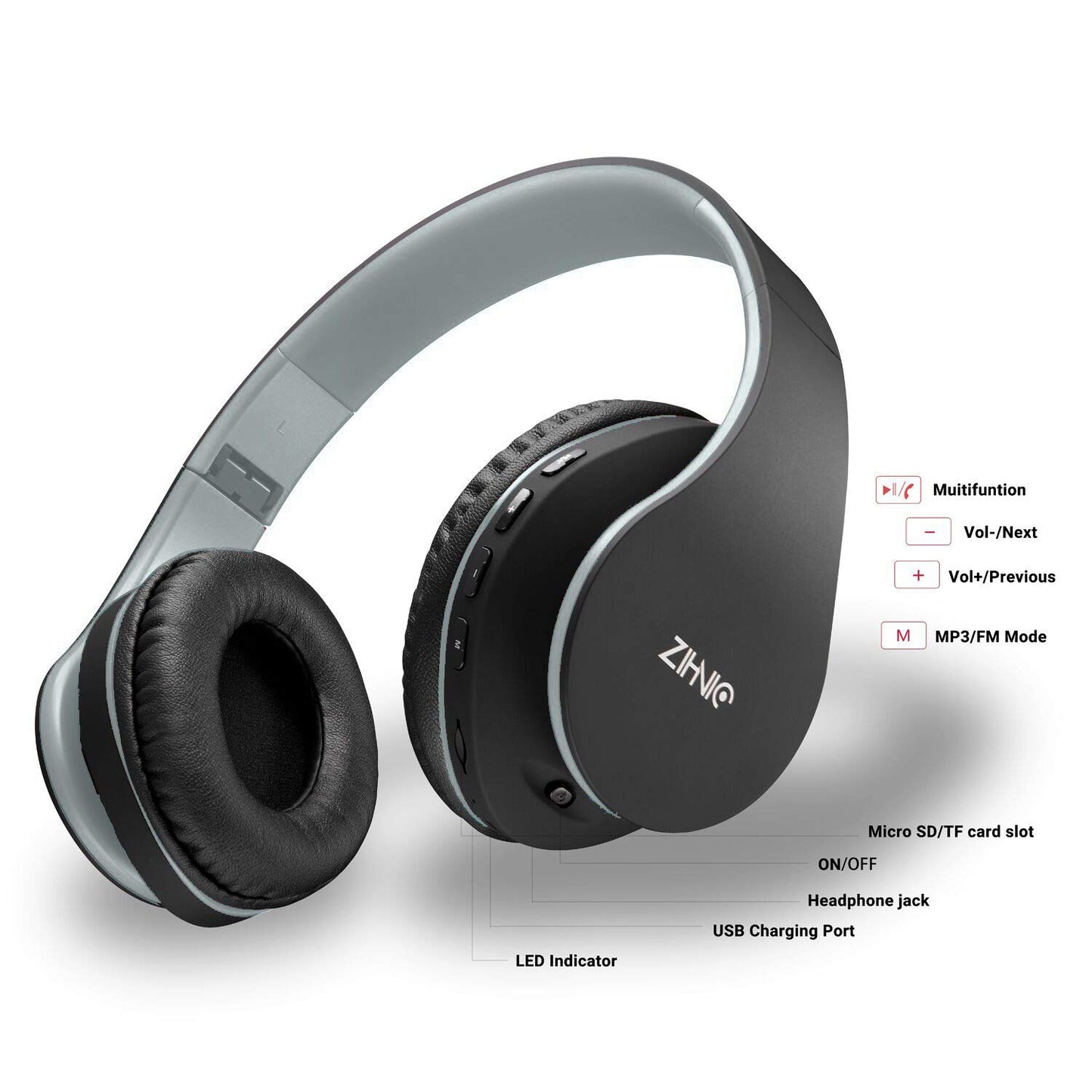 ZIHNIC RoseGold Bluetooth Over-Ear Headphones - Small Enterprise