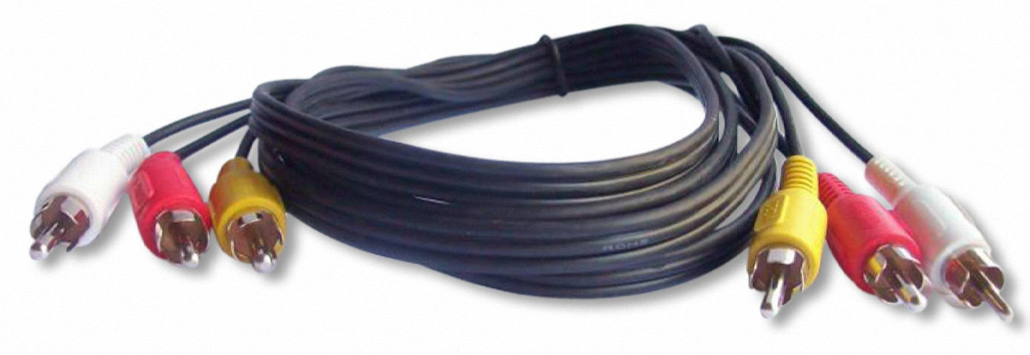 50ft Triple RCA A/V Cable - Male to Male