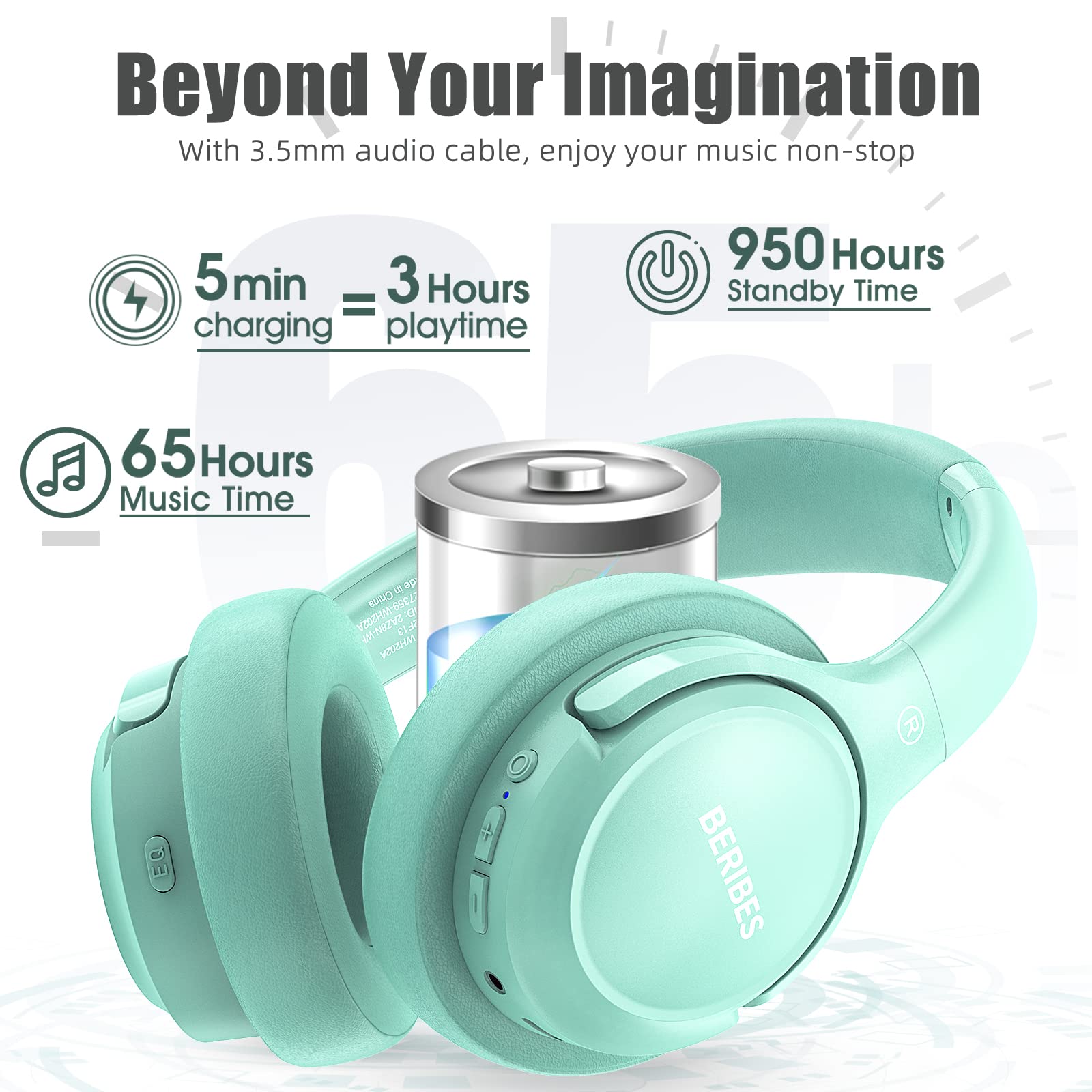 BERIBES 65H Bluetooth Over-Ear Headphones - Small Enterprise