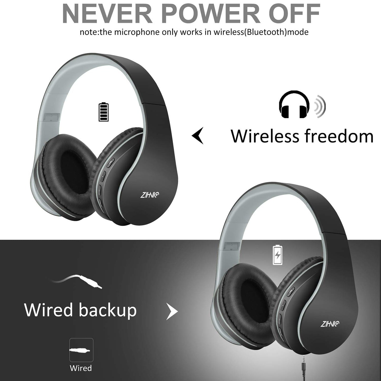 ZIHNIC RoseGold Bluetooth Over-Ear Headphones - Small Enterprise