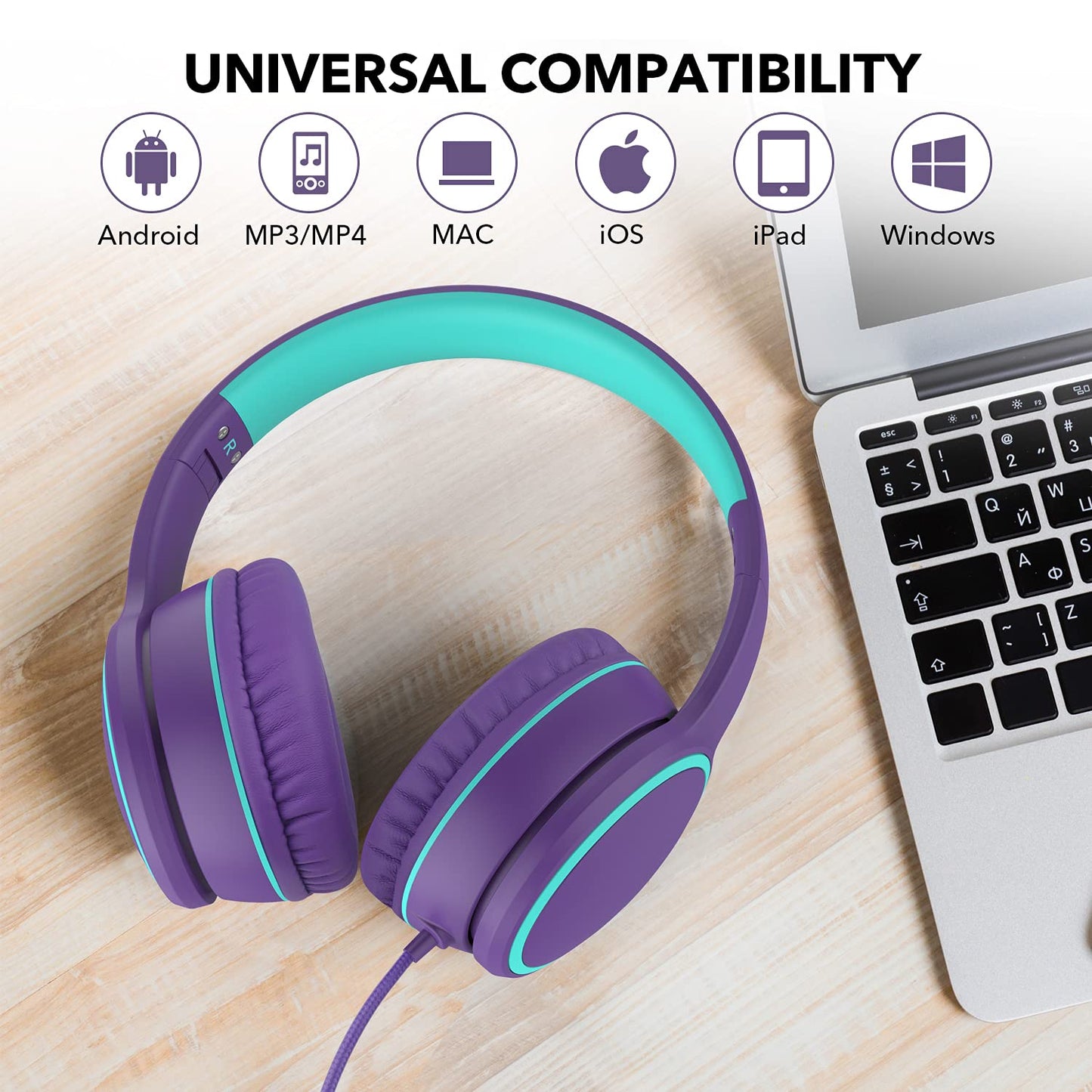 RORSOU R10 Foldable Bass Headphones with Mic - Small Enterprise