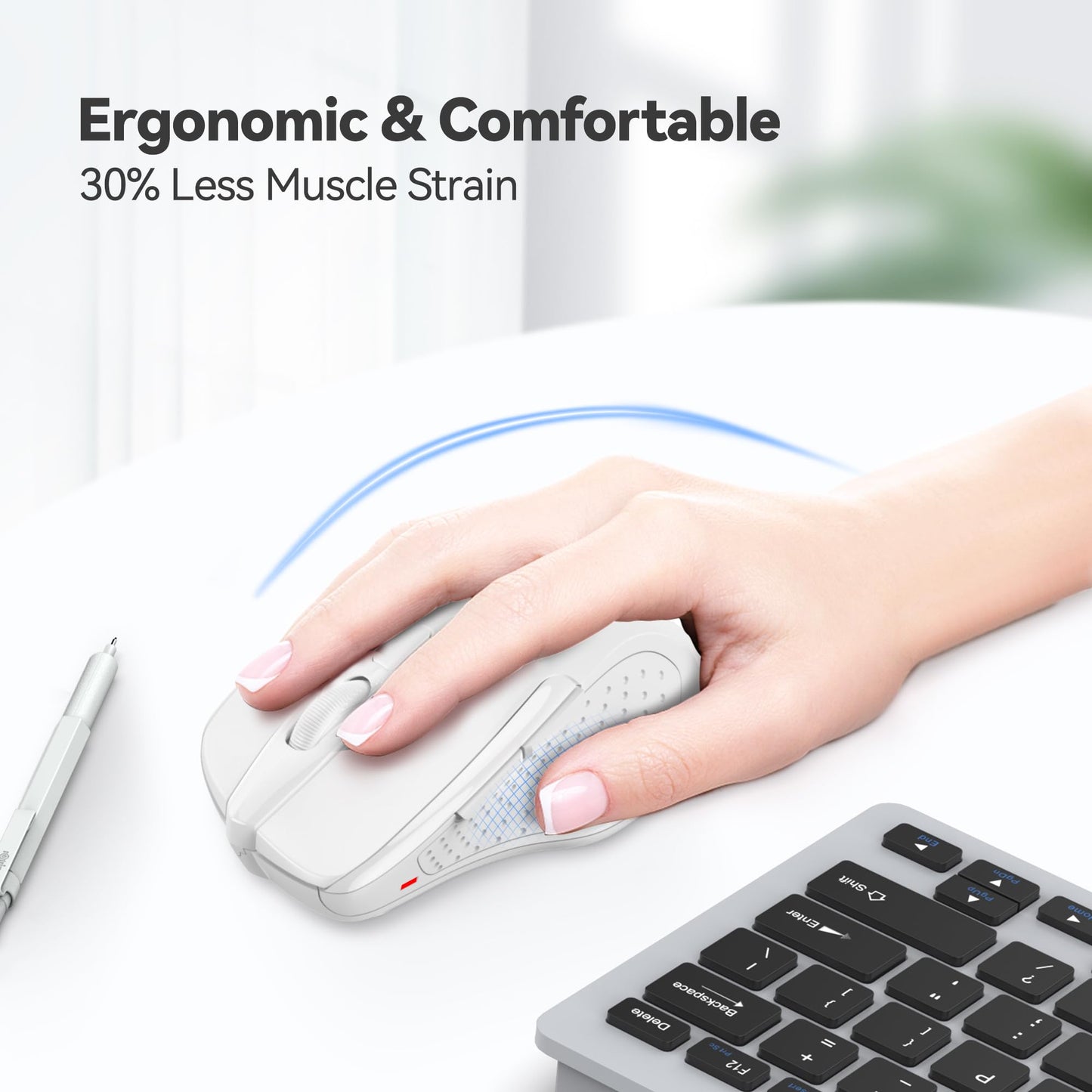 ErgoGlide Wireless: 6-Button, 2600 DPI, 24-Month Power