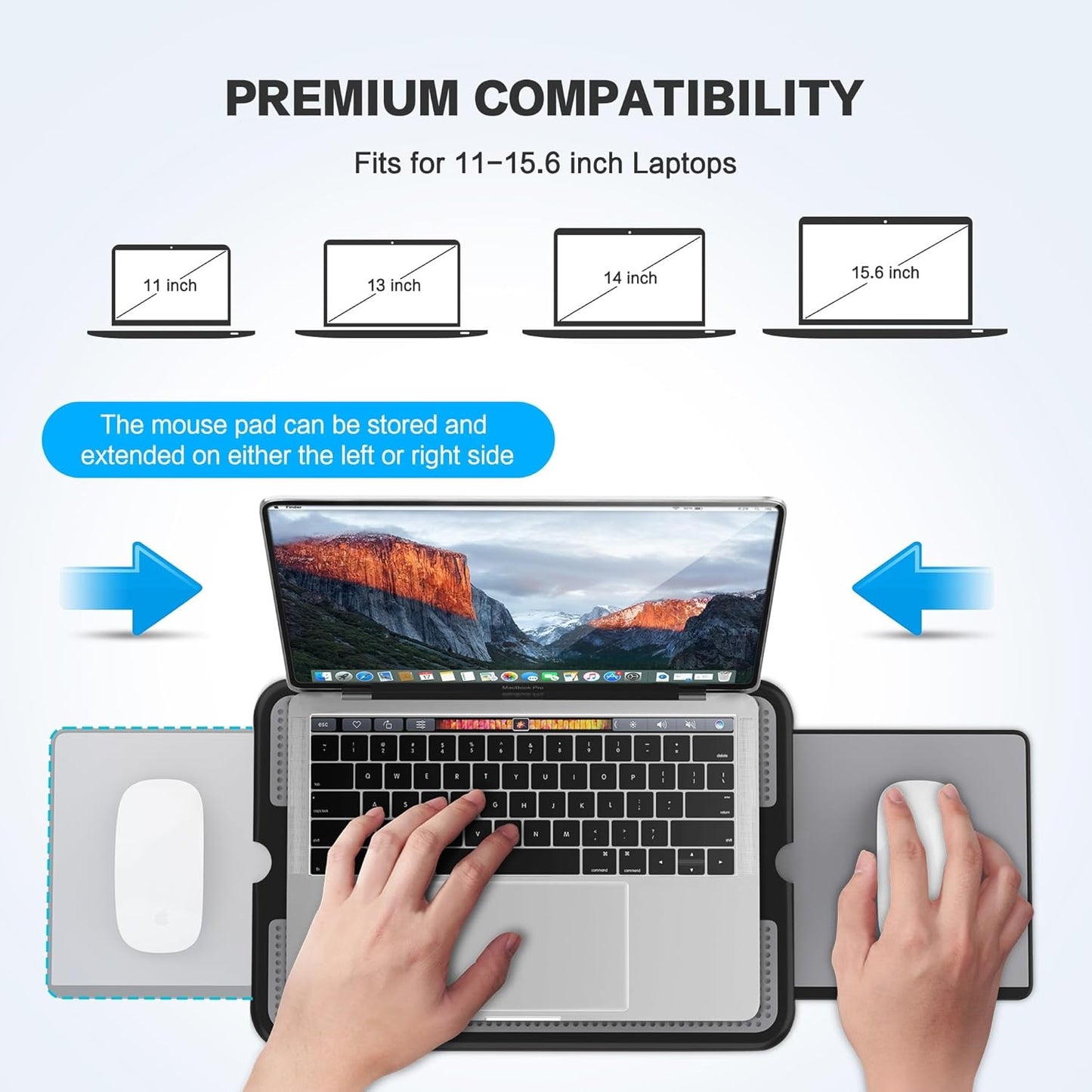 FlexiLap: Portable Laptop Desk with Mouse Tray