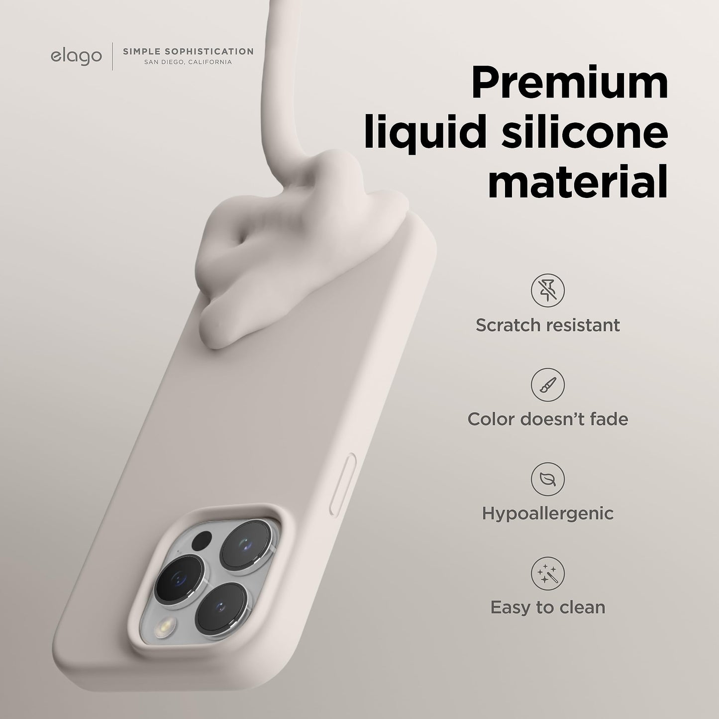 elago iPhone 15 Pro Max LiquidShield - White 6.7\