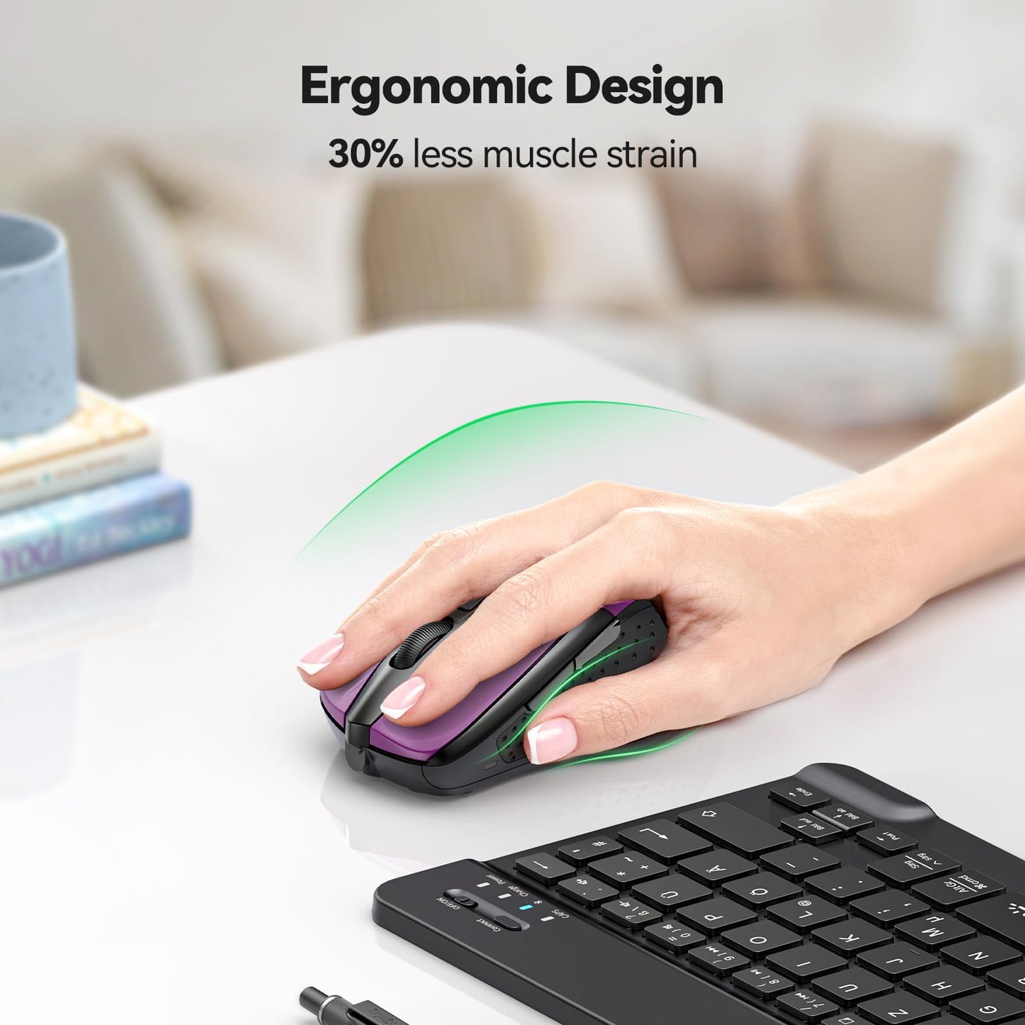 ErgoGlide Wireless: 6-Button, 2600 DPI, 24-Month Power