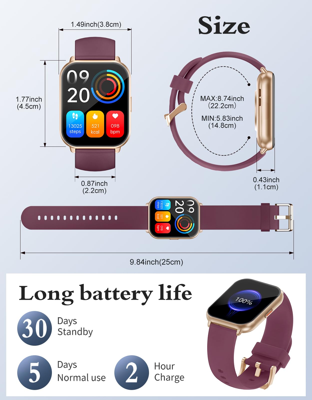 RUIMEN Smartwatch: Answer Calls, Track Fitness - Small Enterprise