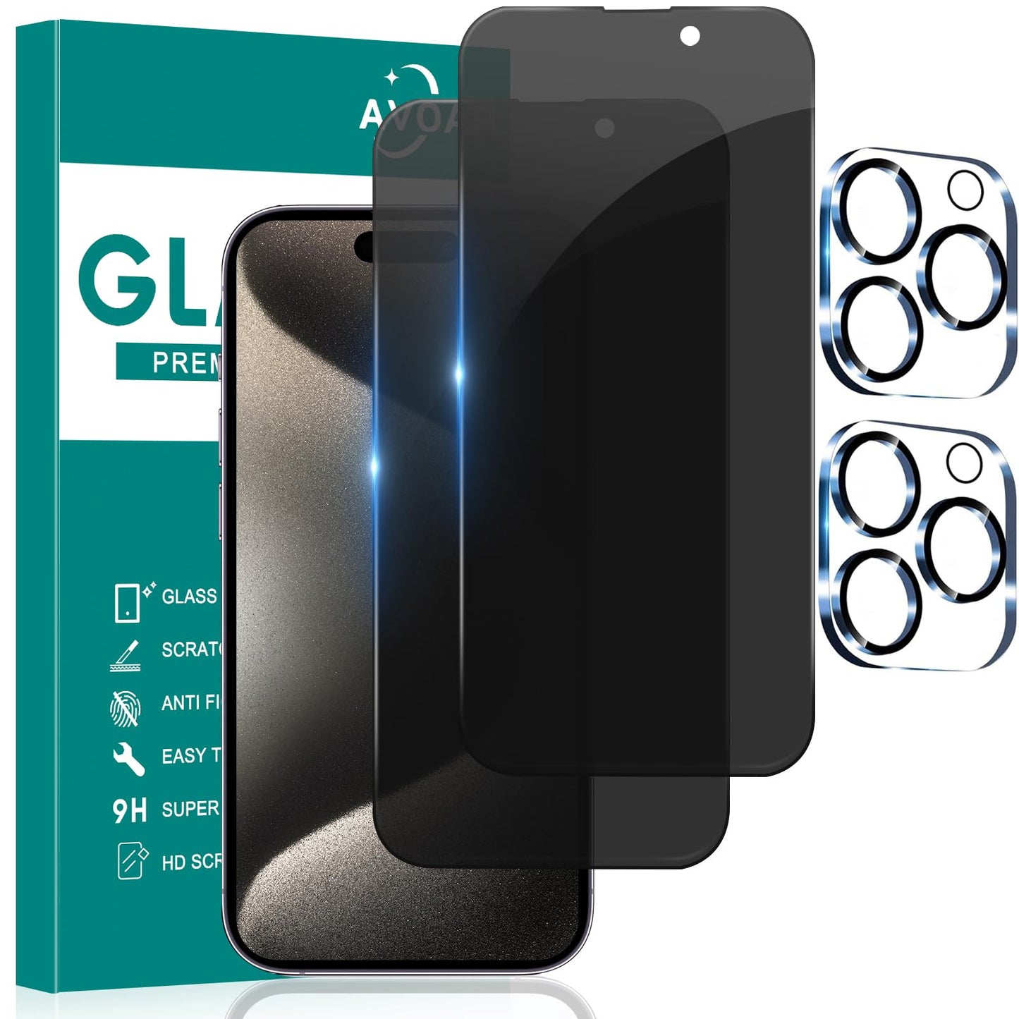 iGuard 2-Pack Privacy Screen Protector for iPhone 14/13 - Small Enterprise