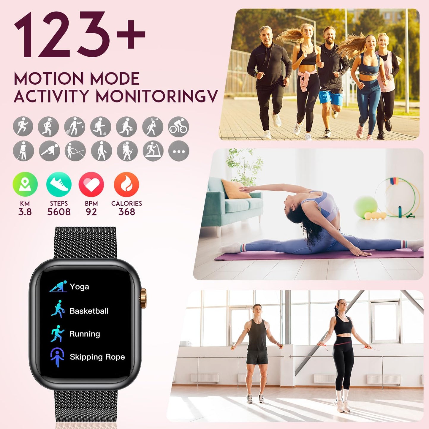 GoldFit Smartwatch: Women's Fitness Tracker & Caller - Small Enterprise