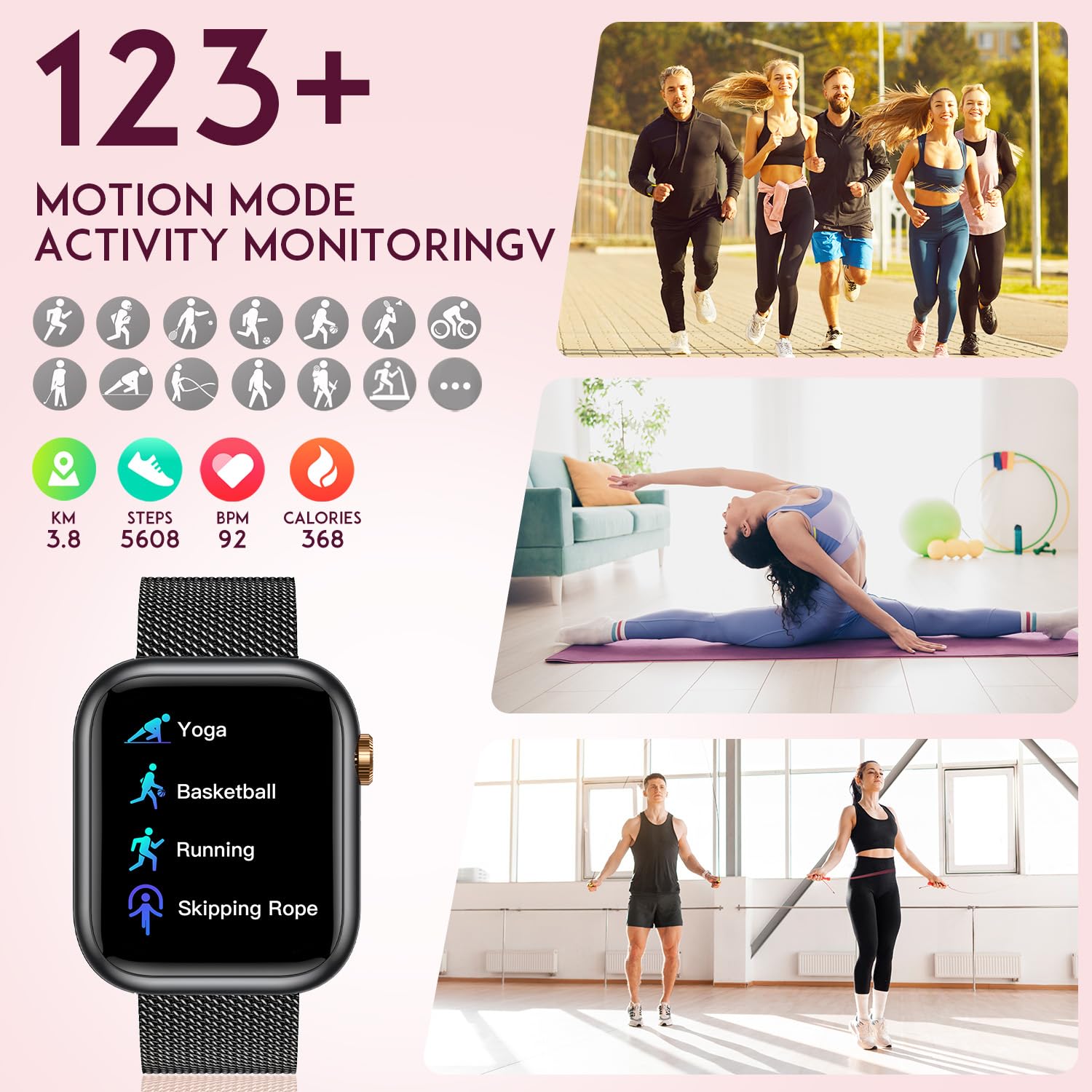 GoldFit Smartwatch: Women's Fitness Tracker & Caller - Small Enterprise