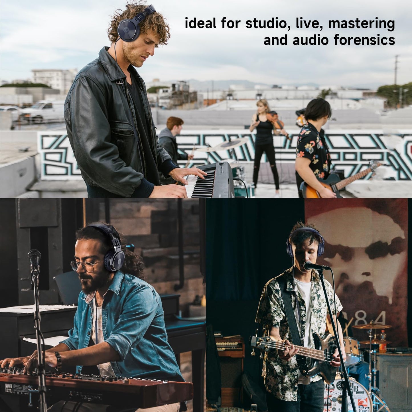 OneOdio Pro DJ Studio Over-Ear Headphones - Black