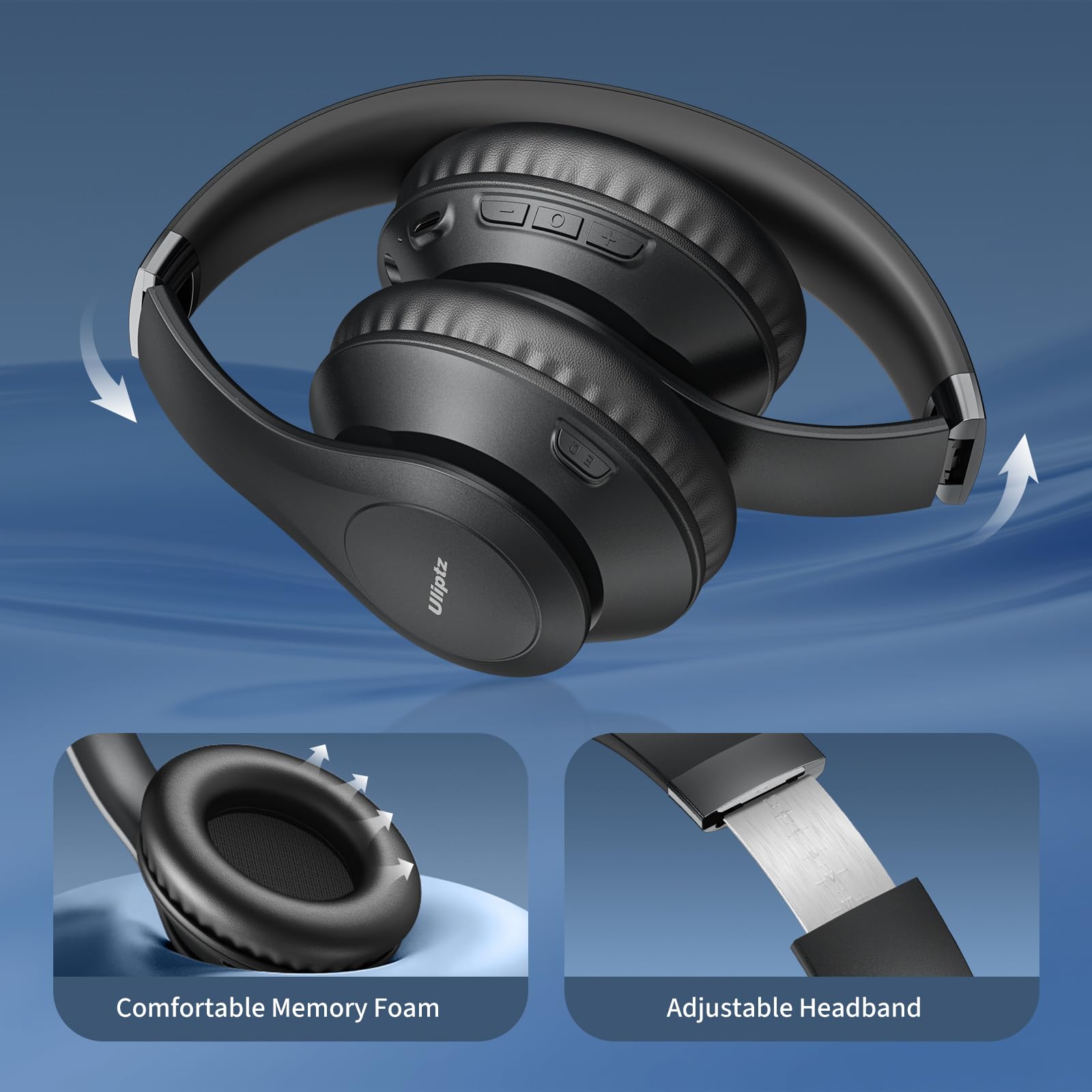 Uliptz HiFi Bluetooth Headphones - 65H Playtime - Small Enterprise