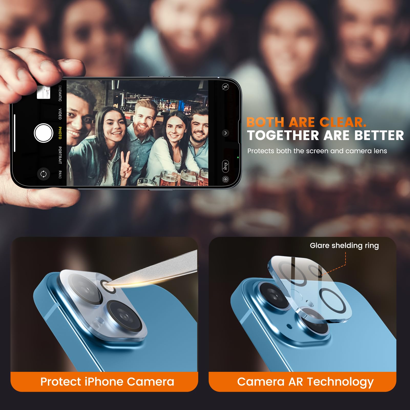 iPhone 13 4-Pack Privacy Glass Shield - Military Grade - Small Enterprise