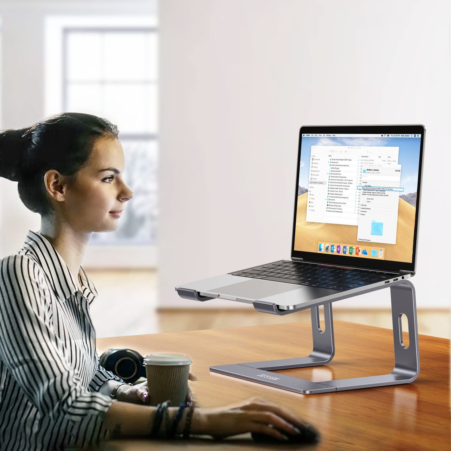 ElevatePro Aluminum Laptop Stand - Ergonomic & Stylish
