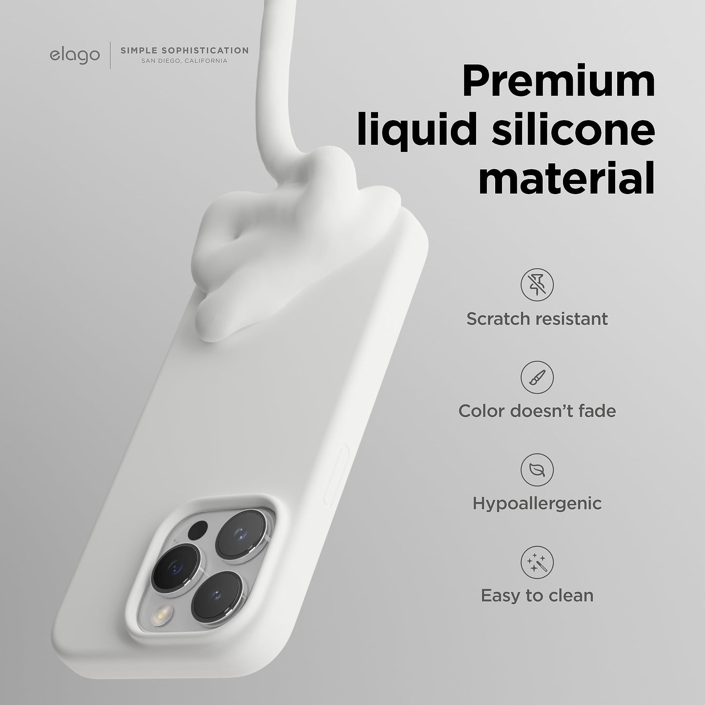 elago iPhone 15 Pro Max LiquidShield - White 6.7\