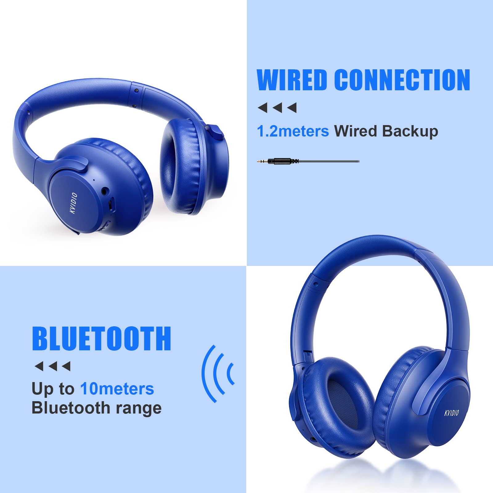 KVIDIO ProBass 65H Wireless Headphones - Travel Ready! - Small Enterprise