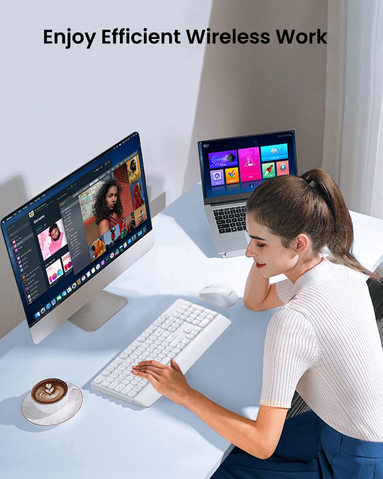 Seenda SyncPro: Ergonomic Bluetooth Keyboard & Mouse