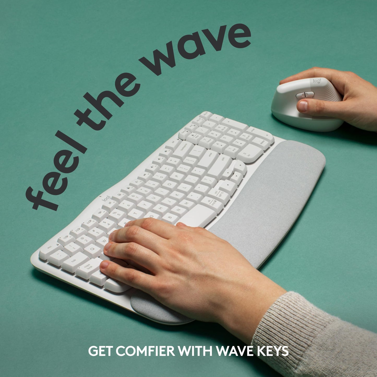 WaveEase Wireless Ergokey by Logitech