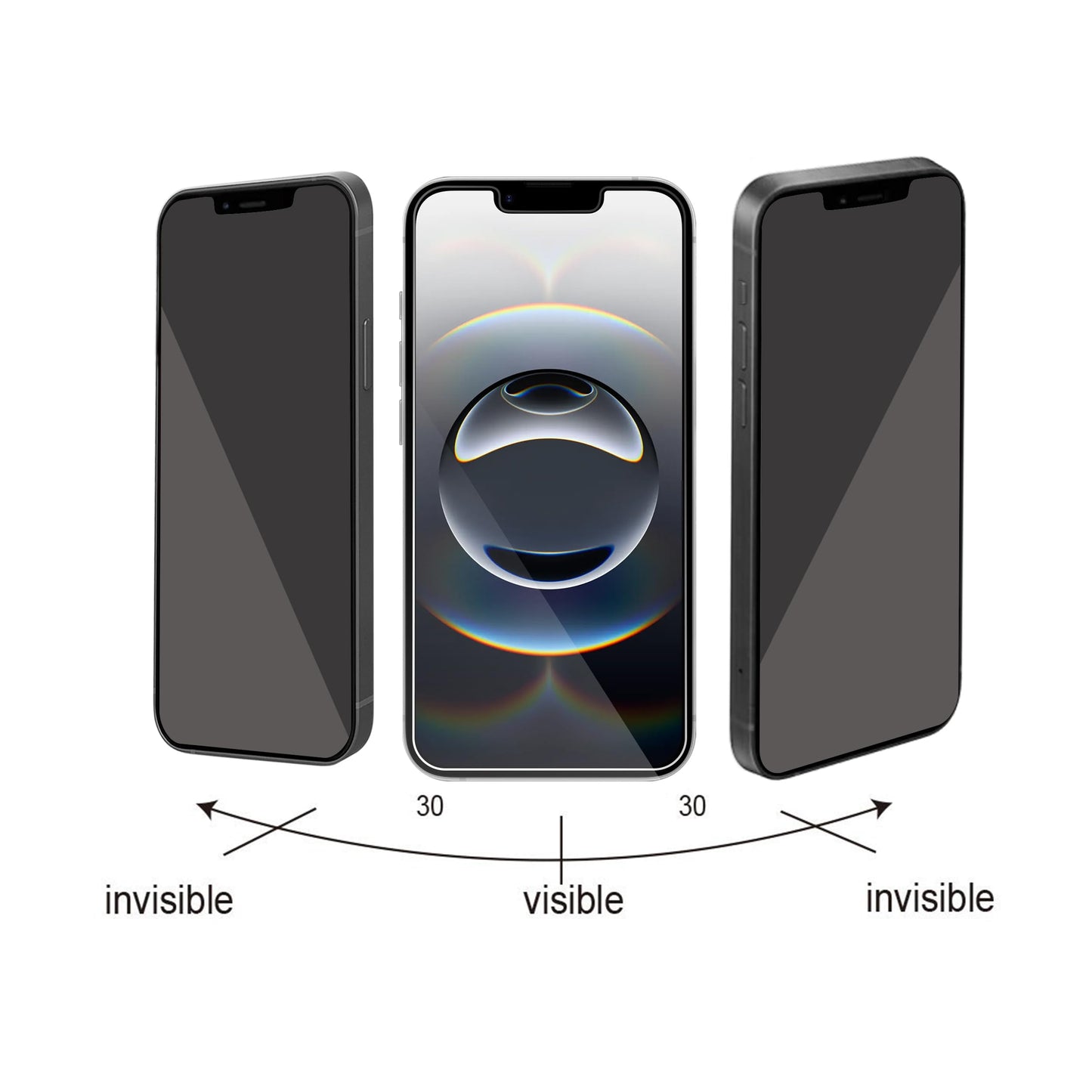 Ailun iPhone Privacy Glass 3-Pack - 6.1 Security - Small Enterprise