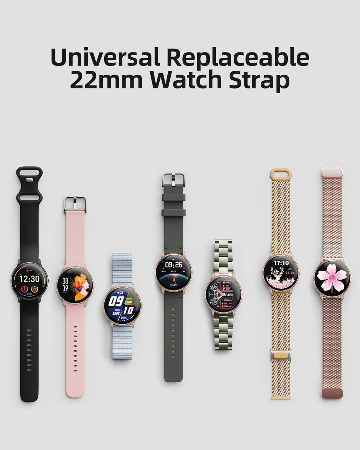 Smart Watch for Men Women(Answer/Make Calls), HD Screen Fitness Tracker IP68 Waterproof 100+ Sport Modes, Heart Rate Sleep Monitor, Pedometer, Smartwatch for Android Phones/Iphone Compatible