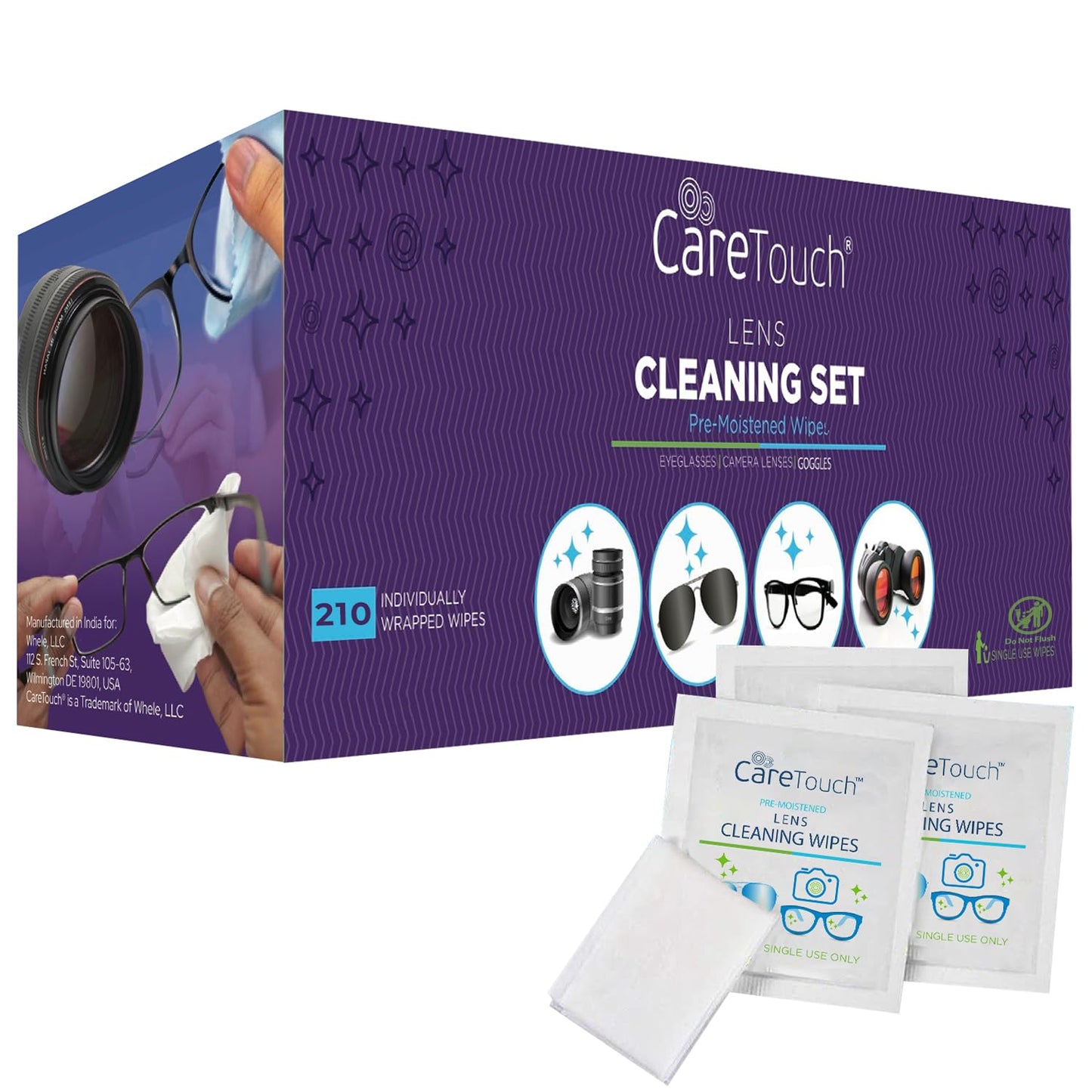 ClarityWipes: 100 Gentle Pre-Moistened Lens Cleaners