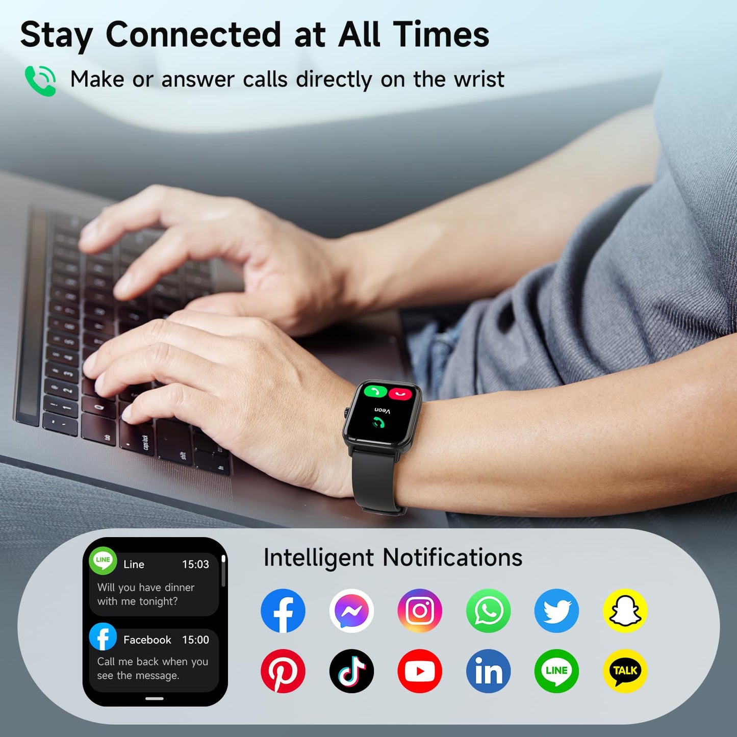 FemmeFit Smartwatch: Alexa, Waterproof, 100+ Sports - Small Enterprise