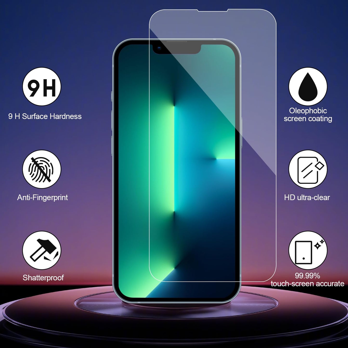 iGuard 2-Pack Privacy Screen Protector for iPhone 14/13 - Small Enterprise