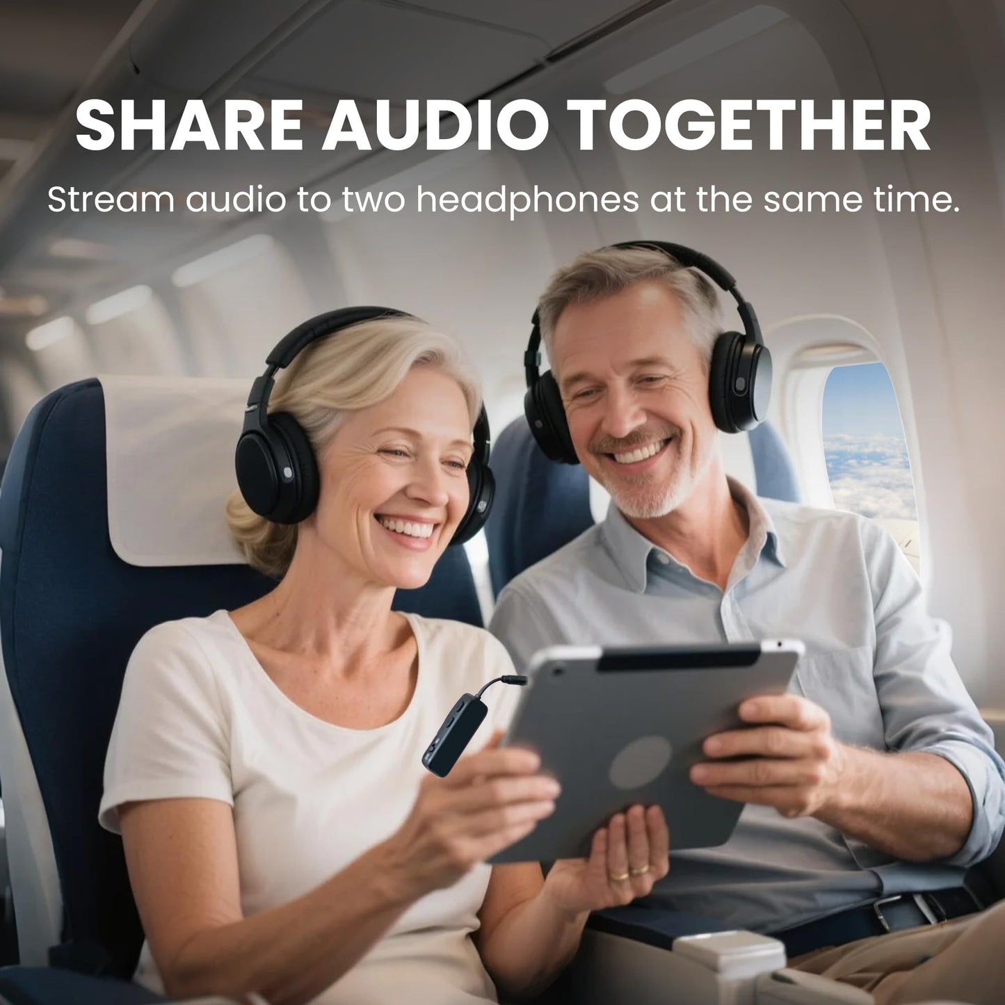 SkySync Duo: Bluetooth 5.3 Travel Audio Adapter