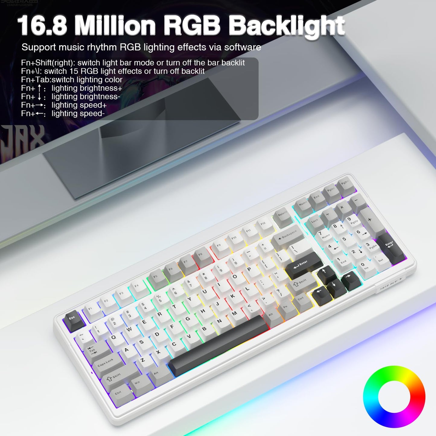 AULA F99 Tri-Mode RGB Wireless Mechanical Keyboard