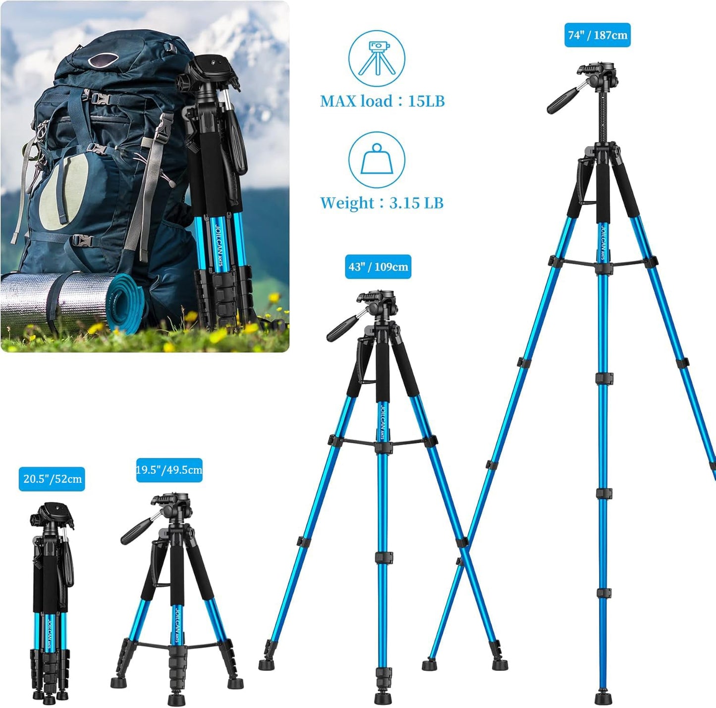JOILCAN 74 Camera Tripod - Small Enterprise