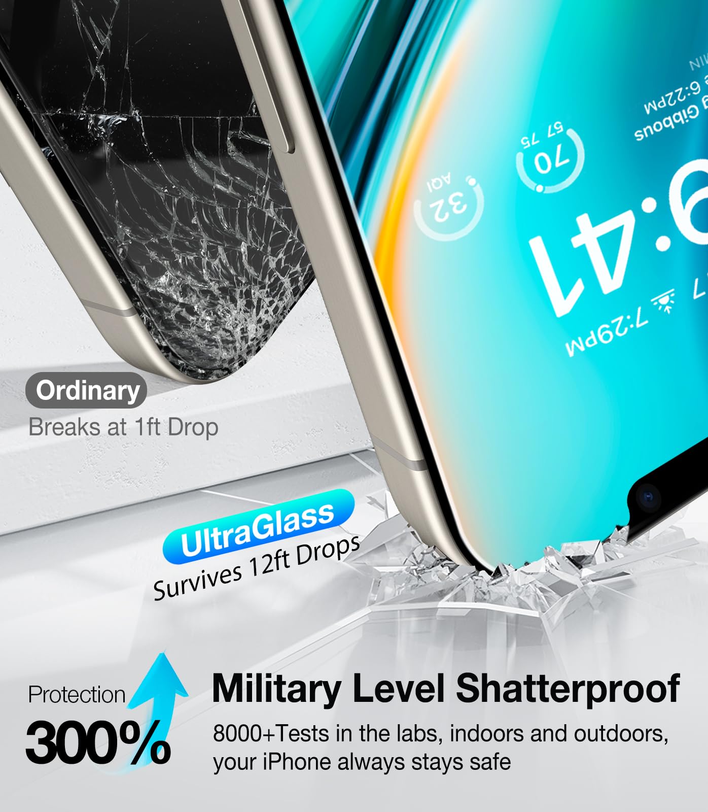UltraGlass 9H+ Privacy Shield for iPhone 16 - Small Enterprise