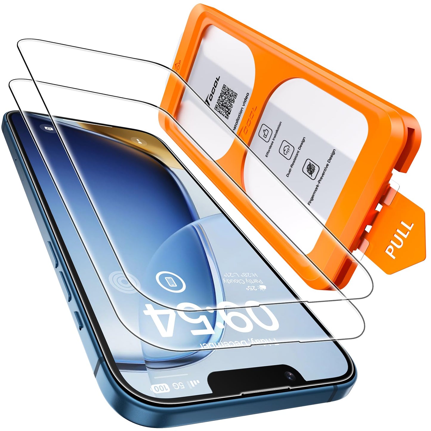 TOCOL Privacy Shield 9H Glass for iPhone 15 - 2 Pack - Small Enterprise