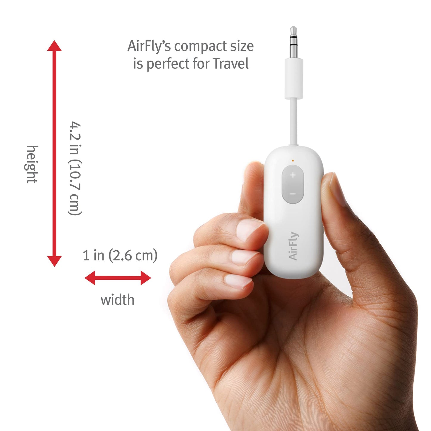 Twelve South AirFly SE | Bluetooth Wireless Audio Transmitter Adapter for AirPods/Headphones, 20+ Hr Battery, Works with 3.5mm aux Jacks on Airplanes, TVs, Gym Equipment, and Travel - Small Enterprise