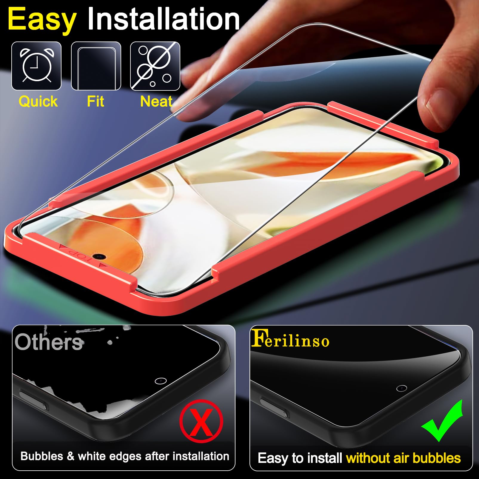 Ferilinso Privacy Screen Protector for iPhone - Small Enterprise