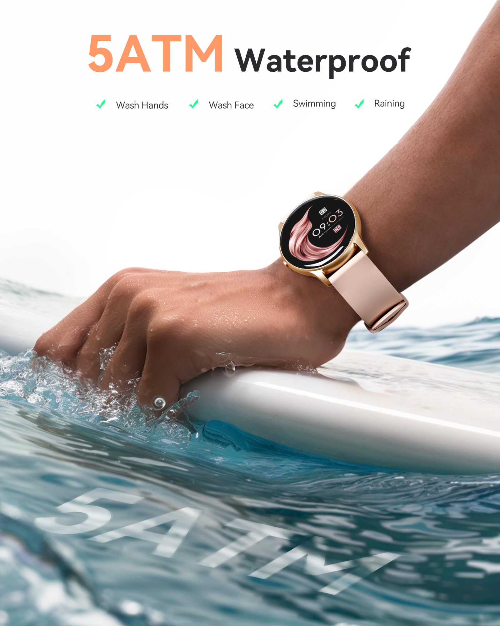SportyPink Smartwatch - 5ATM, Fitness Tracker, HR Monitor - Small Enterprise