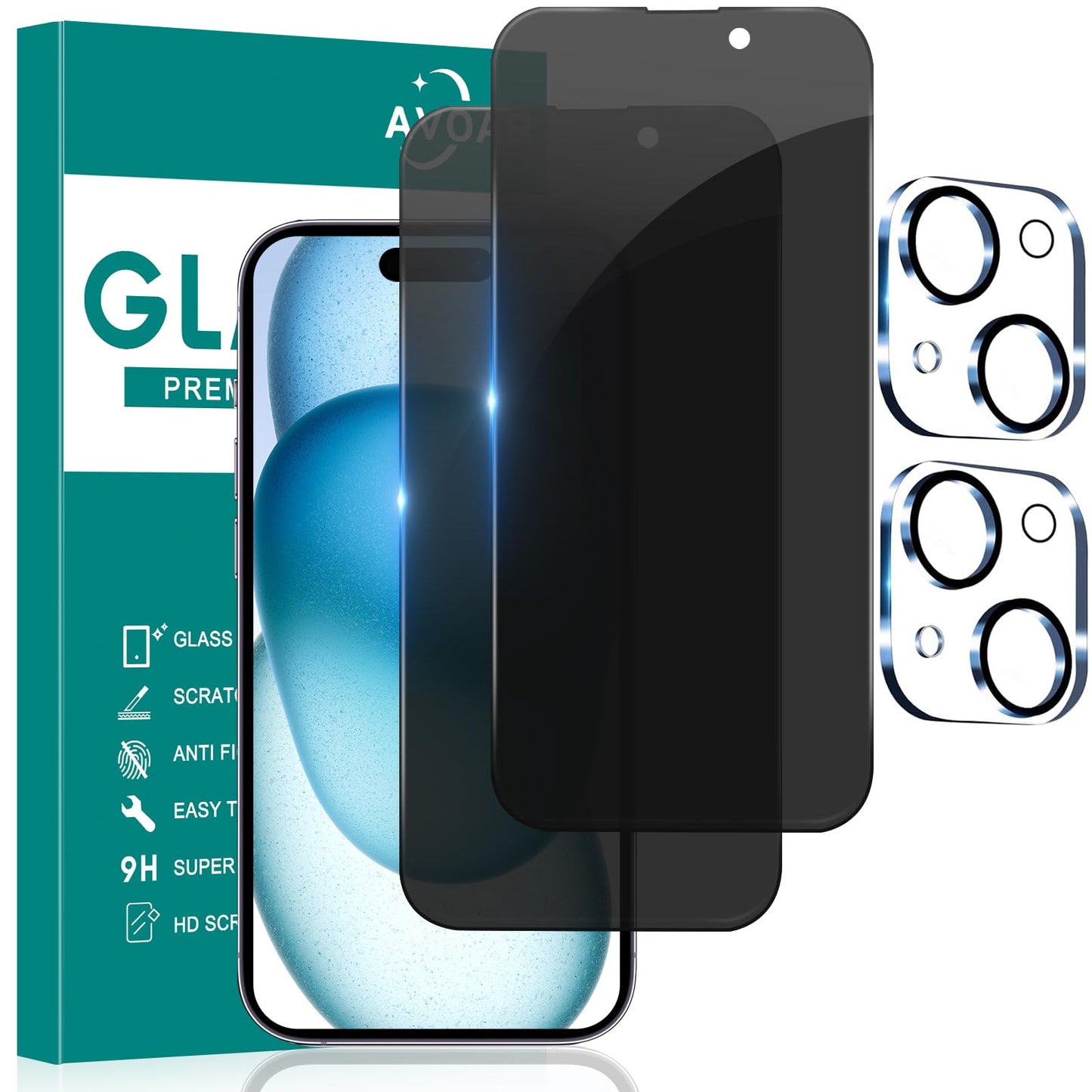 iGuard 2-Pack Privacy Screen Protector for iPhone 14/13 - Small Enterprise