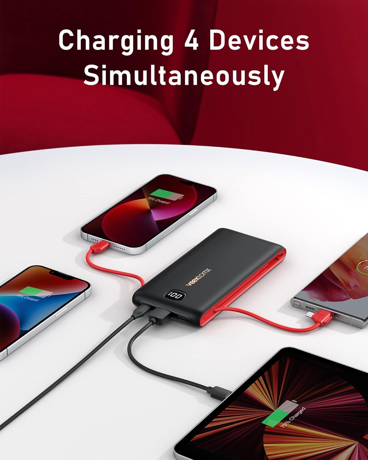 VEEKTOMX SlimCharge 10K: Ultimate Travel Power Bank - Small Enterprise