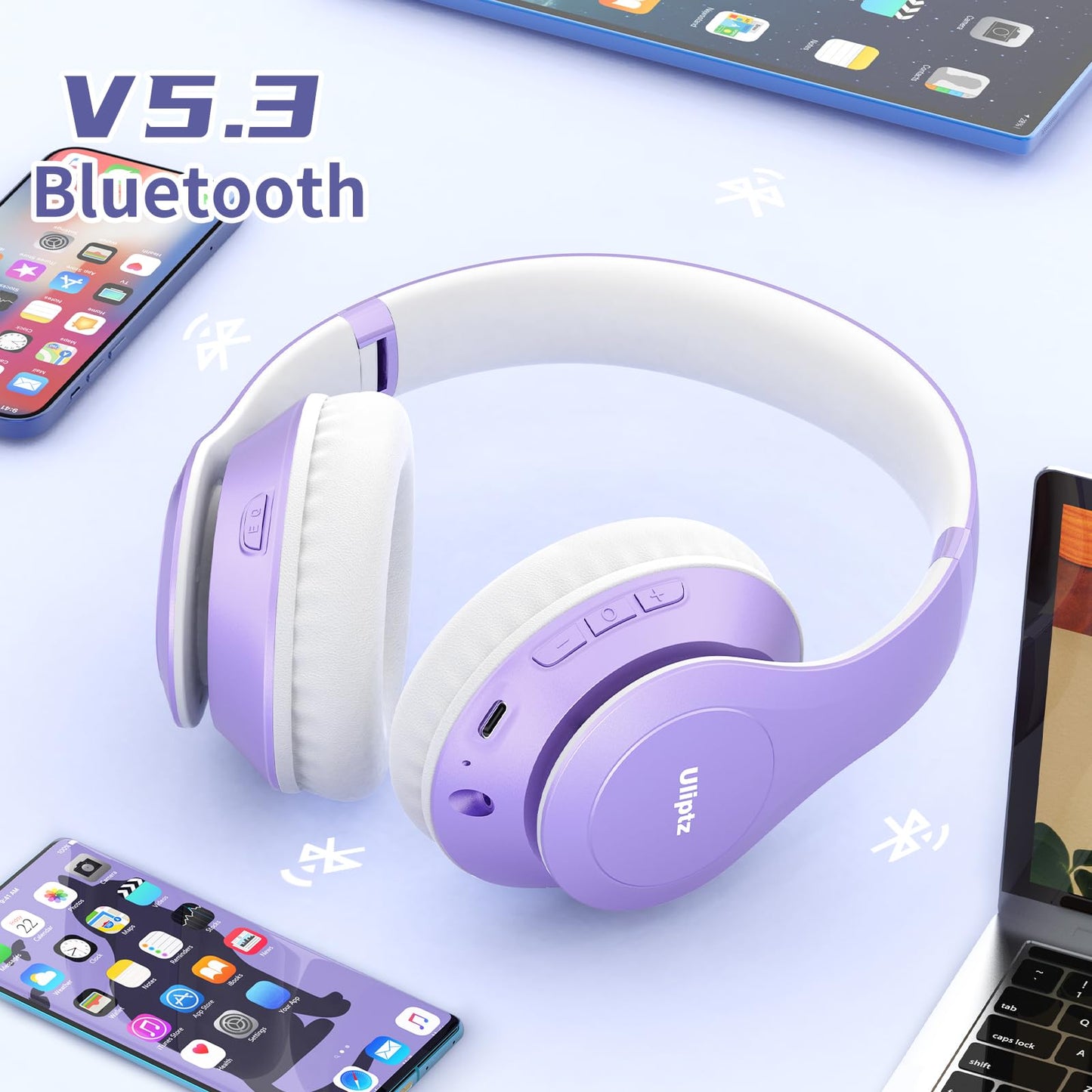 Uliptz HiFi Bluetooth Headphones - 65H Playtime - Small Enterprise