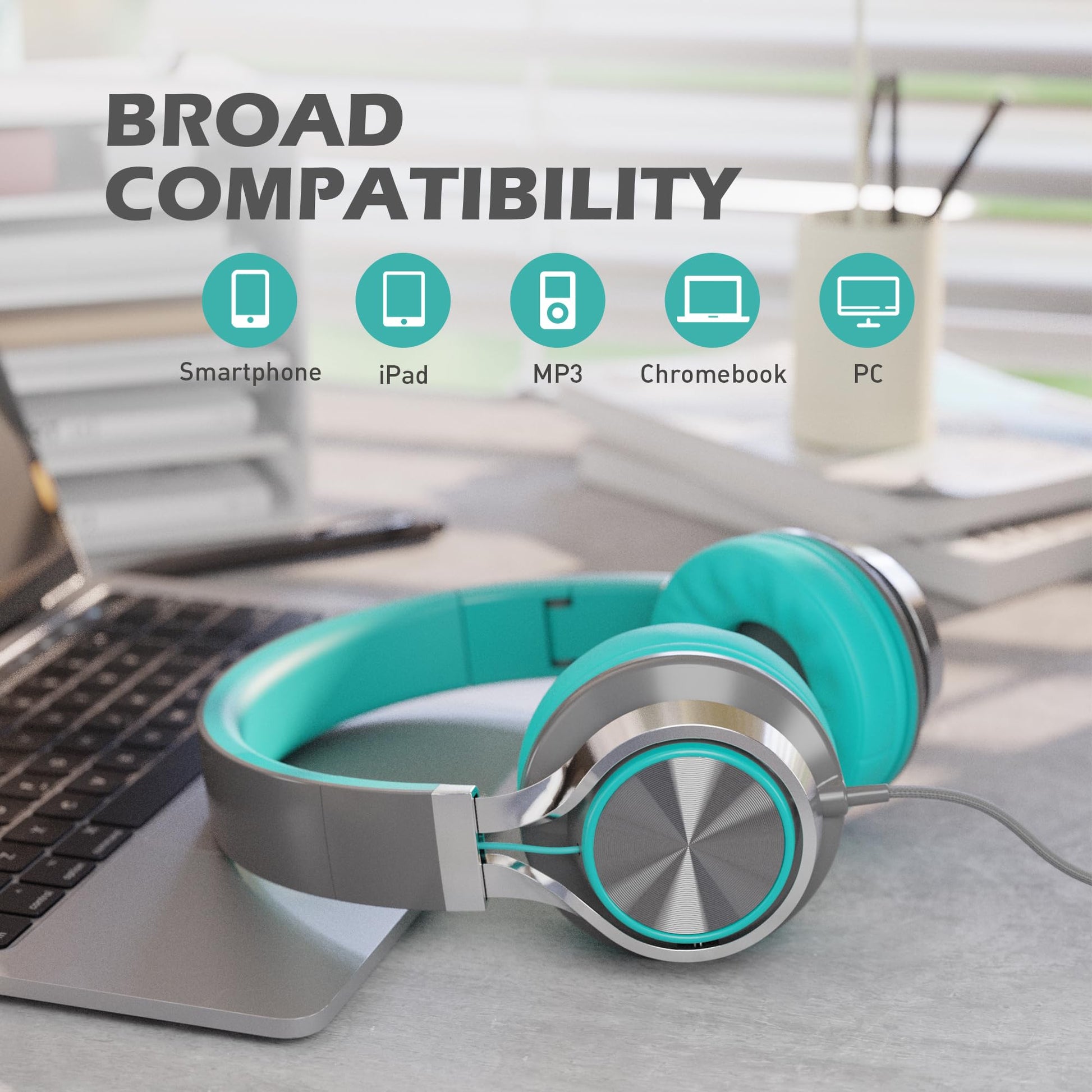 KidTunes Headset - Black Blue - Small Enterprise