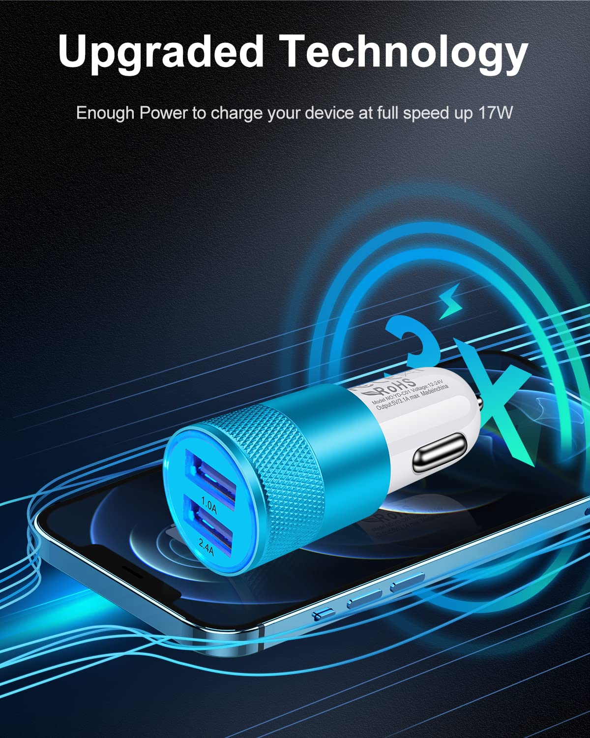 DualBoost Car Charger: Fast 3.4A 2-Pack USB Adapter