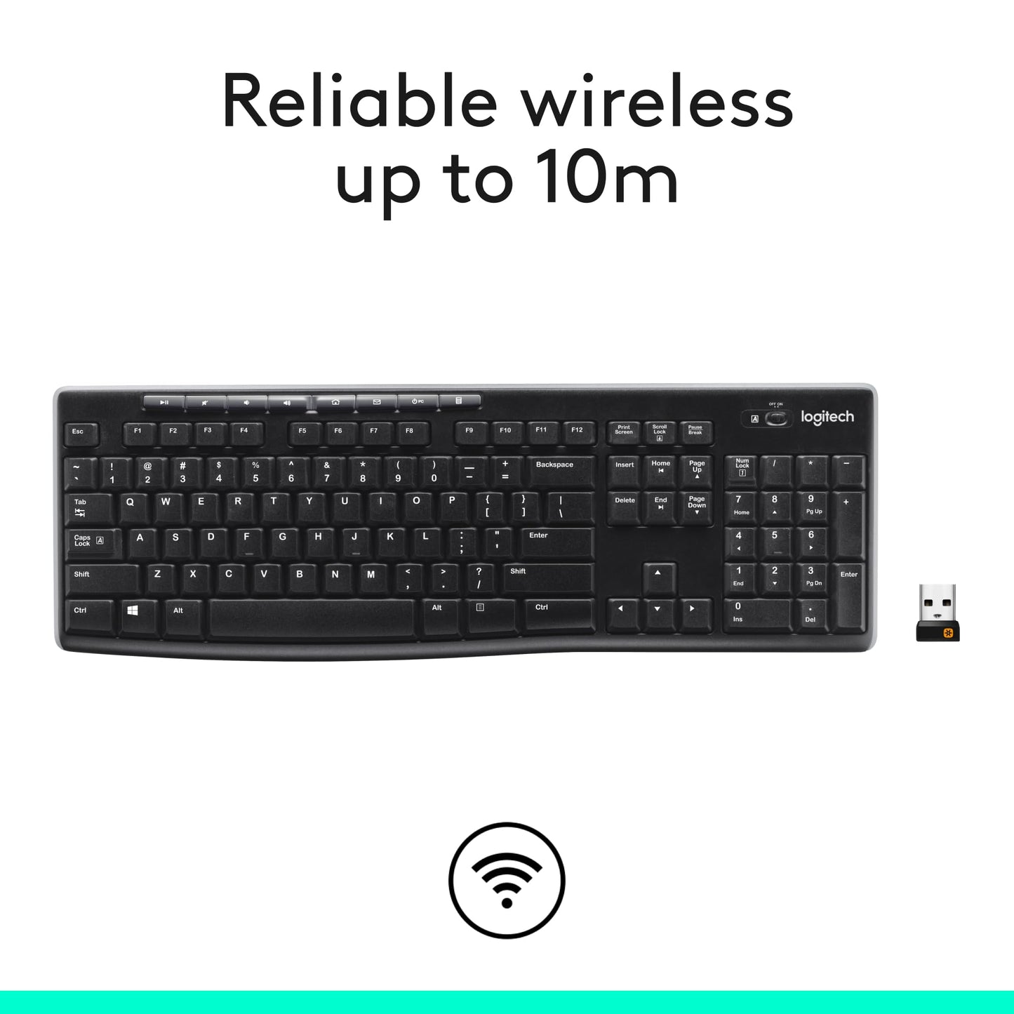 Logitech MK270 Wireless Keyboard-Mouse Duo - Black