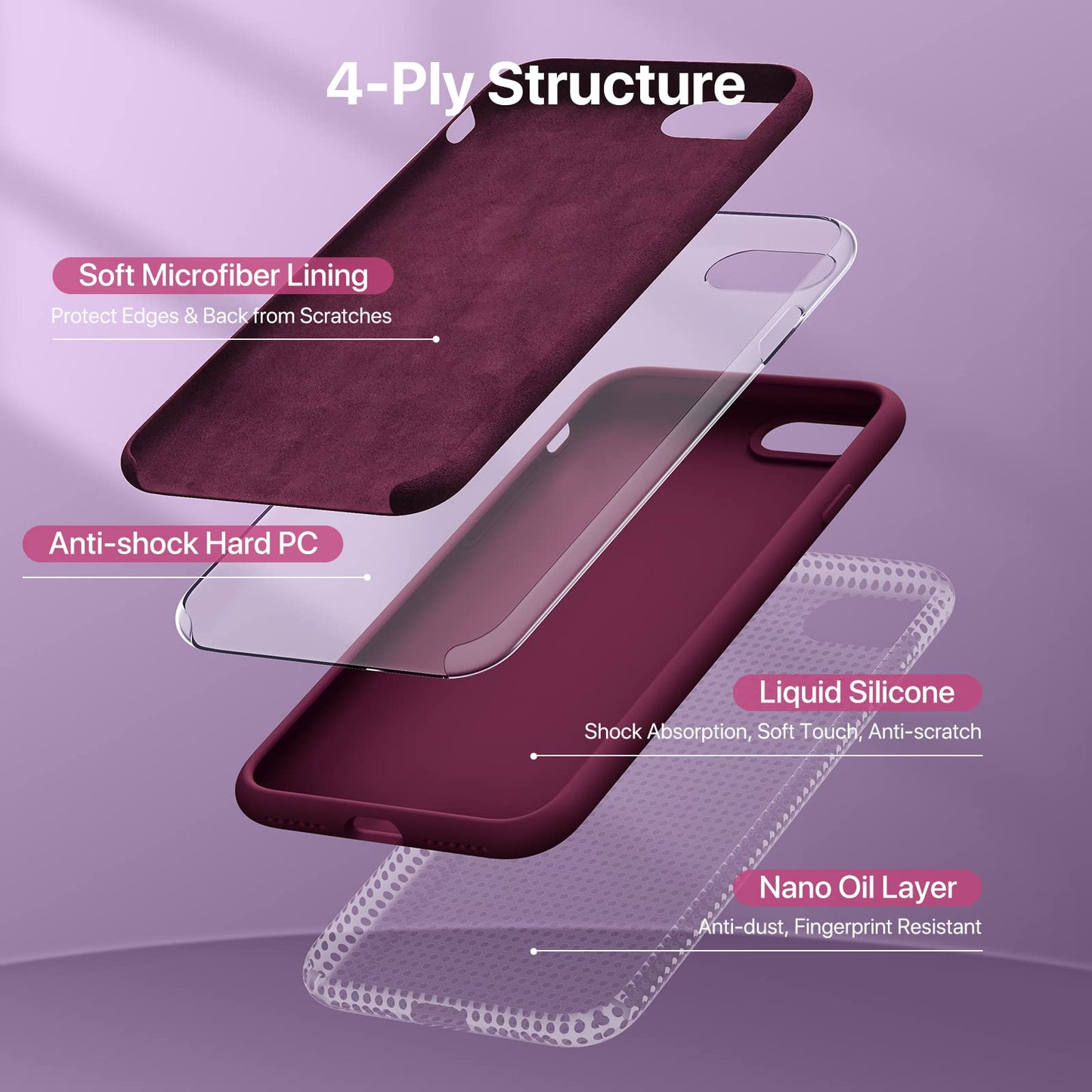 Miracase Capri Blue Slim Shockproof iPhone Case