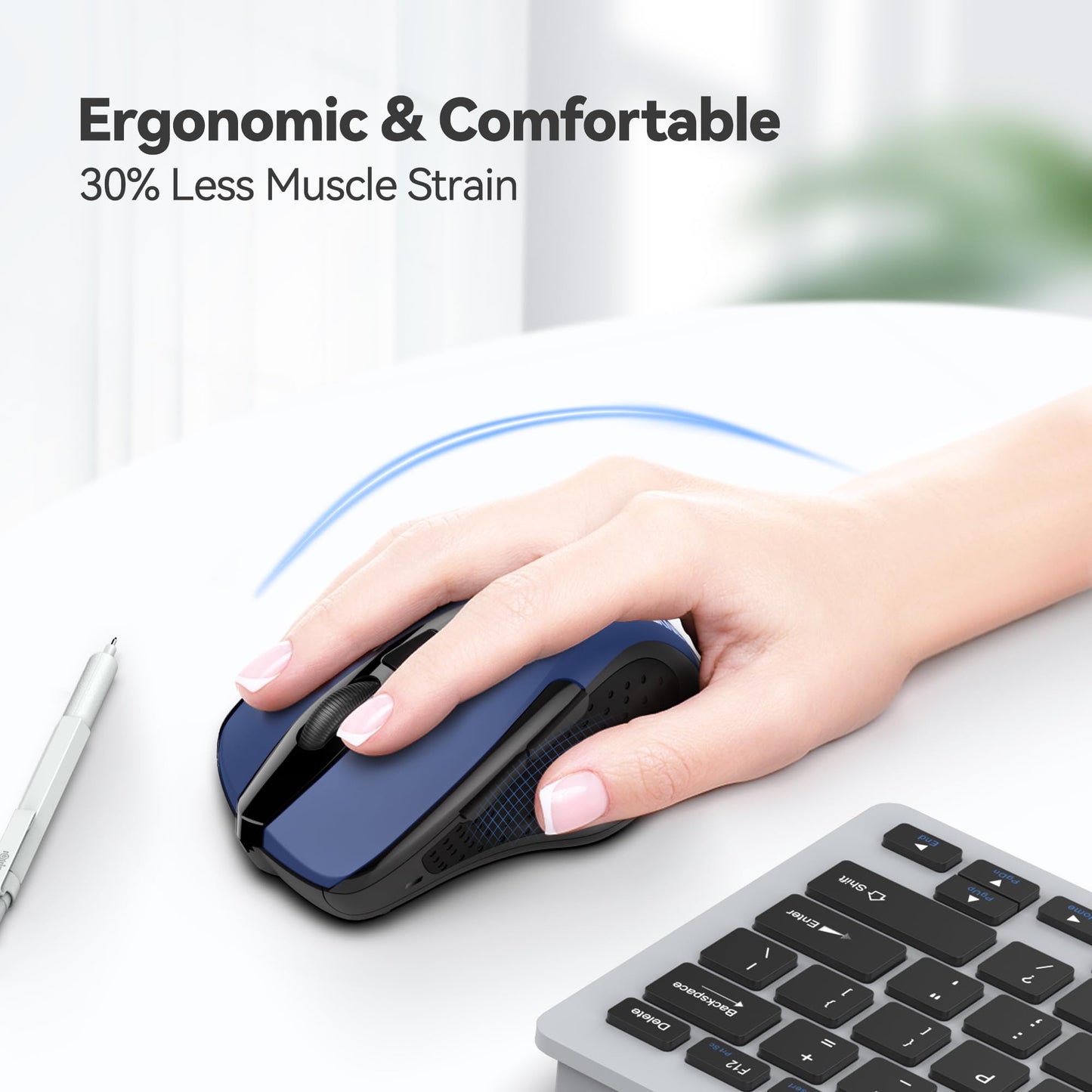ErgoGlide Wireless: 6-Button, 2600 DPI, 24-Month Power