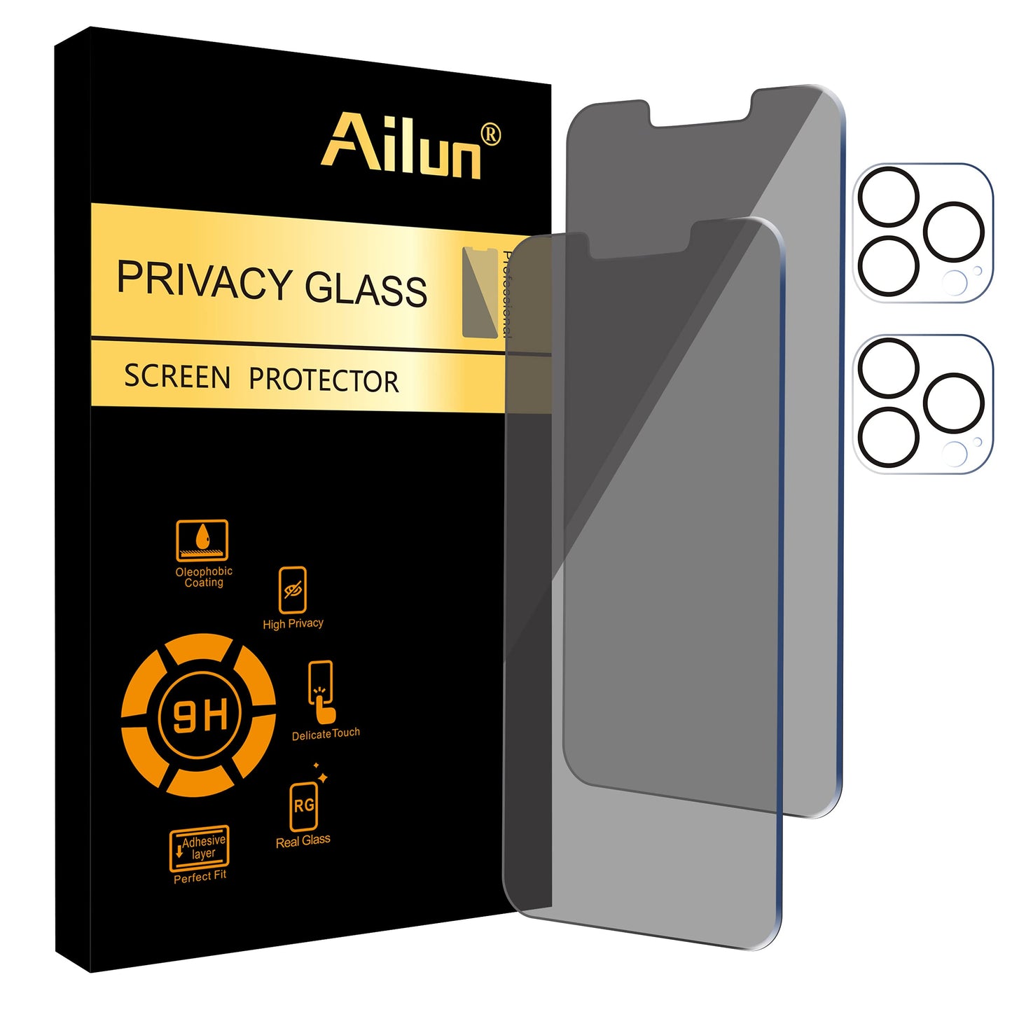 Ailun iPhone 16 Privacy & Lens Protector 3-Pack - Small Enterprise