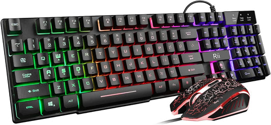 Rii ProGlow Keyboard & Mouse Set - Dynamic LED Edition