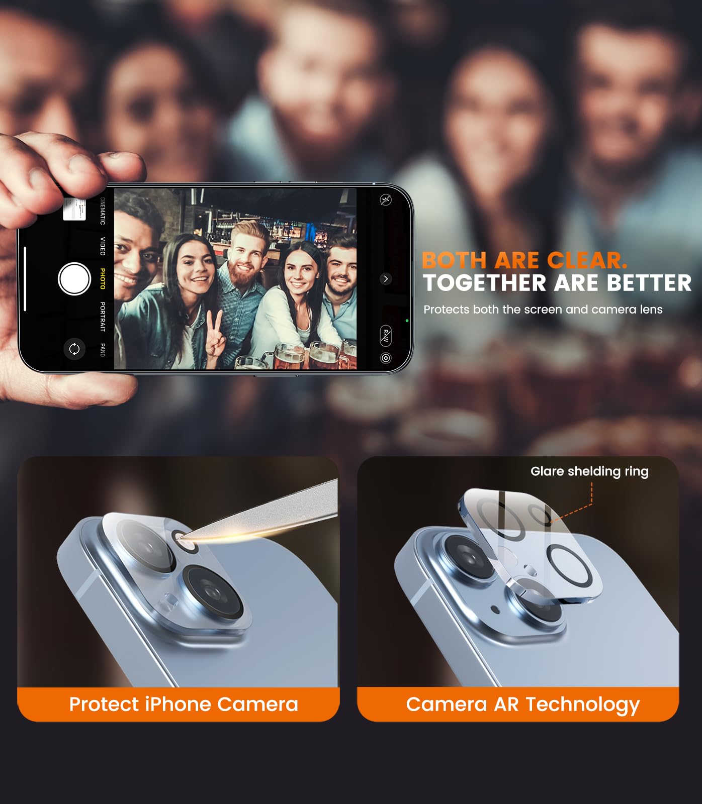 iPhone 13 4-Pack Privacy Glass Shield - Military Grade - Small Enterprise