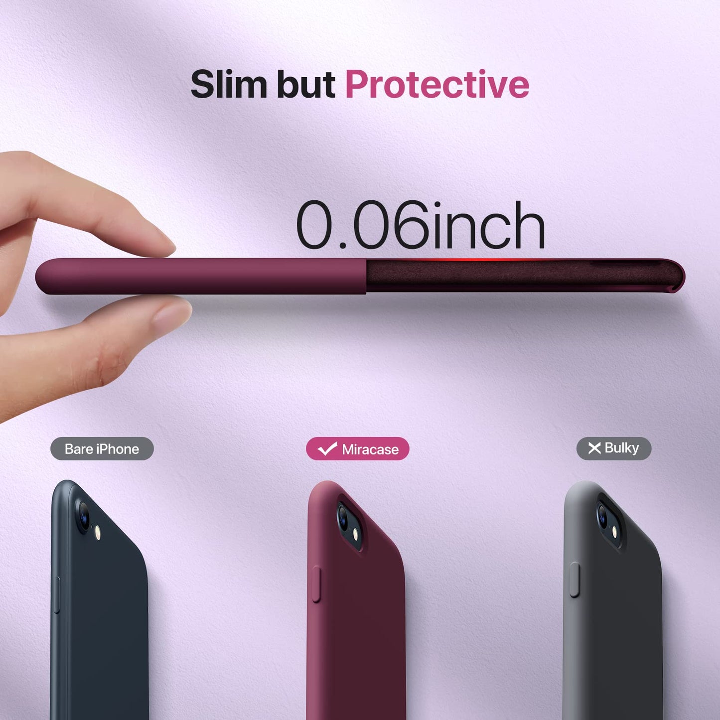 Miracase Capri Blue Slim Shockproof iPhone Case