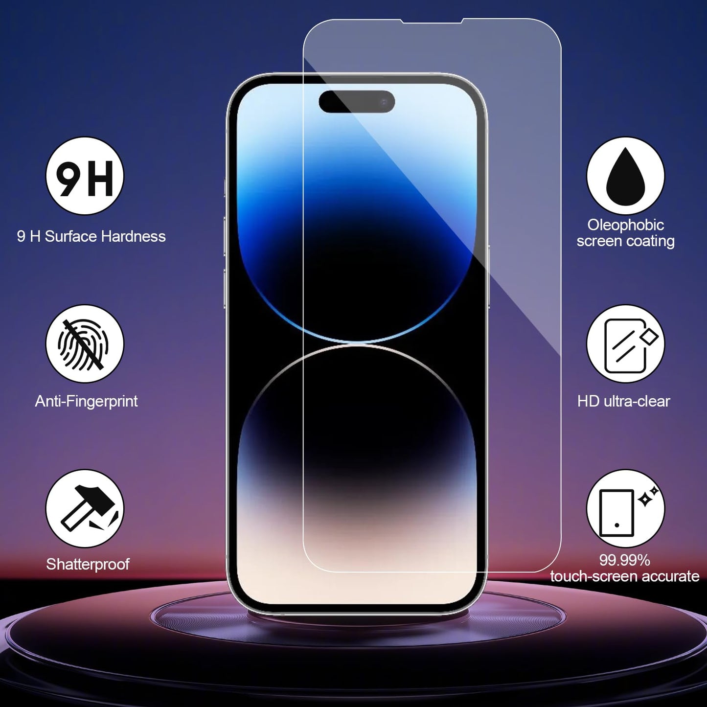 iGuard 2-Pack Privacy Screen Protector for iPhone 14/13 - Small Enterprise