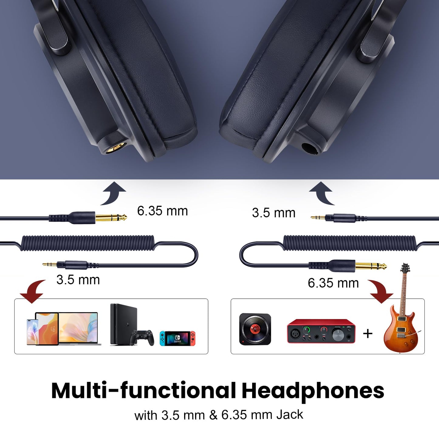 OneOdio A71 Studio Pro - Wired Foldable DJ Headset