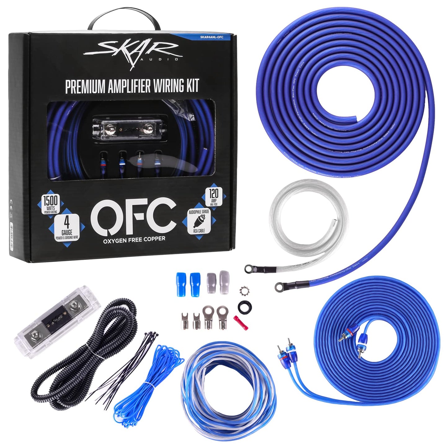 SkarSound Pro 1/0 Gauge OFC Amp Wiring Kit